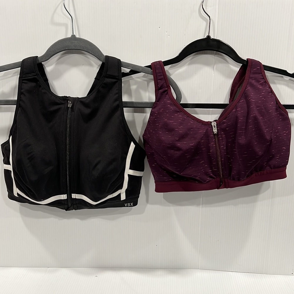 TWO EUC Victoria’s Secret - VSX Sports BRAS size 36D various colors